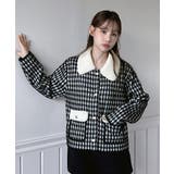 配色ポケット ハウンドトゥースニットジャケット 2025 | by muni:r | 詳細画像1