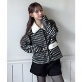 配色ポケット ハウンドトゥースニットジャケット 2025 | by muni:r | 詳細画像2