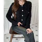 【着用動画あり 4色展開】フラワーボタンツイードニットカーディガン 2026 | by muni:r | 詳細画像13 