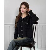 【着用動画あり 4色展開】フラワーボタンツイードニットカーディガン 2026 | by muni:r | 詳細画像15 