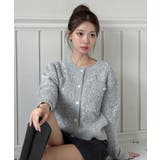 【着用動画あり 4色展開】フラワーボタンツイードニットカーディガン 2026 | by muni:r | 詳細画像20 