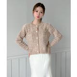 【着用動画あり 4色展開】フラワーボタンツイードニットカーディガン 2026 | by muni:r | 詳細画像26 