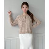 【着用動画あり 4色展開】フラワーボタンツイードニットカーディガン 2026 | by muni:r | 詳細画像28 