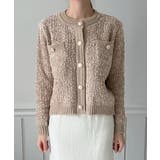 【着用動画あり 4色展開】フラワーボタンツイードニットカーディガン 2026 | by muni:r | 詳細画像29 