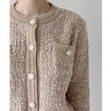 【着用動画あり 4色展開】フラワーボタンツイードニットカーディガン 2026 | by muni:r | 詳細画像30 