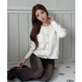 【着用動画あり 4色展開】フラワーボタンツイードニットカーディガン 2026 | by muni:r | 詳細画像6 