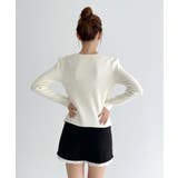 リボン配色 リブニット/2026 SS COLLECTION | by muni:r | 詳細画像4 