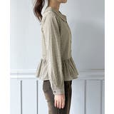 チェックペプラムカラーブラウス/2026 SS COLLECTION | by muni:r | 詳細画像10 