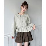 チェックペプラムカラーブラウス/2026 SS COLLECTION | by muni:r | 詳細画像14 