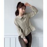 チェックペプラムカラーブラウス/2026 SS COLLECTION | by muni:r | 詳細画像2 