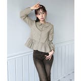 チェックペプラムカラーブラウス/2026 SS COLLECTION | by muni:r | 詳細画像5 