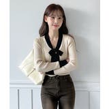 【2WAY】リボンタイ配色リブニット/2026 SS COLLECTION | by muni:r | 詳細画像17 