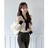 【2WAY】リボンタイ配色リブニット/2026 SS COLLECTION | by muni:r | 詳細画像18 