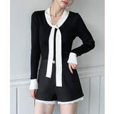 【2WAY】リボンタイ配色リブニット/2026 SS COLLECTION | by muni:r | 詳細画像2 