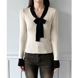 【2WAY】リボンタイ配色リブニット/2026 SS COLLECTION | by muni:r | 詳細画像24 