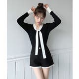 【2WAY】リボンタイ配色リブニット/2026 SS COLLECTION | by muni:r | 詳細画像4 