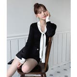 【2WAY】リボンタイ配色リブニット/2026 SS COLLECTION | by muni:r | 詳細画像9 