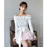 【2way 着用動画あり】ドットフリルオフショルダーリボンTシャツ 2026 | by muni:r | 詳細画像11