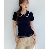ダブルフリルカラーポイント半袖Tシャツ/2026 SS COLLECTION | by muni:r | 詳細画像10 