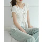 【選べる4色 着用動画あり】フラワーレースホルターレイヤードTシャツ 2026 | by muni:r | 詳細画像2