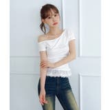 リボンレースフリルオフショルダーTシャツ/2026 SS COLLECTION | by muni:r | 詳細画像17 