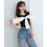 ドットリボンセミオフショルダーTシャツ/2026 SS COLLECTION | by muni:r | 詳細画像4 