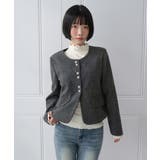 モーメント ラウンドノーカラージャケット/2026 AW COLLECTION | by muni:r | 詳細画像4 