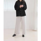 コットンストライプ シャーリングブラウス | by muni:r | 詳細画像13