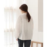 コットンストライプ シャーリングブラウス | by muni:r | 詳細画像22