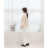 コットンストライプ シャーリングブラウス | by muni:r | 詳細画像6