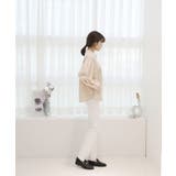 コットンストライプ シャーリングブラウス | by muni:r | 詳細画像8