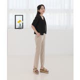 涼しい 素材 カラー スラックス | by muni:r | 詳細画像11 