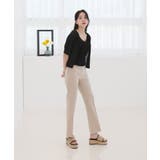 涼しい 素材 カラー スラックス | by muni:r | 詳細画像9 