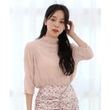 パステルカラー ハイネック チュール ブラウス | by muni:r | 詳細画像1 