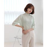 パステルカラー ハイネック チュール ブラウス | by muni:r | 詳細画像25 