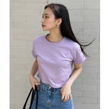 ライトパープル | デイリームード ベーシック 半袖クロップTシャツ/ショート丈カットソー | by muni:r