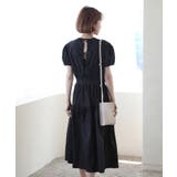 パフシャーリング リボンロングワンピース/バックポイントリボンフレアワンピース | by muni:r | 詳細画像1 