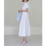 パフシャーリング リボンロングワンピース/バックポイントリボンフレアワンピース | by muni:r | 詳細画像10 