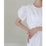 パフシャーリング リボンロングワンピース/バックポイントリボンフレアワンピース | by muni:r | 詳細画像15 