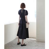 パフシャーリング リボンロングワンピース/バックポイントリボンフレアワンピース | by muni:r | 詳細画像3 