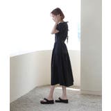 パフシャーリング リボンロングワンピース/バックポイントリボンフレアワンピース | by muni:r | 詳細画像6 