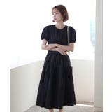 パフシャーリング リボンロングワンピース/バックポイントリボンフレアワンピース | by muni:r | 詳細画像7 