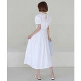 アイボリー | パフシャーリング リボンロングワンピース/バックポイントリボンフレアワンピース | by muni:r