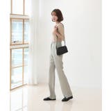 美脚パステルロングスラックス/しわ加工サテンフレアパンツ | by muni:r | 詳細画像11 