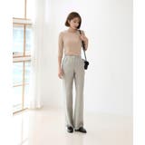 美脚パステルロングスラックス/しわ加工サテンフレアパンツ | by muni:r | 詳細画像13 