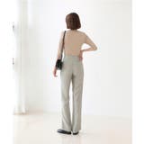 美脚パステルロングスラックス/しわ加工サテンフレアパンツ | by muni:r | 詳細画像14 