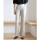 美脚パステルロングスラックス/しわ加工サテンフレアパンツ | by muni:r | 詳細画像19 