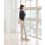 美脚パステルロングスラックス/しわ加工サテンフレアパンツ | by muni:r | 詳細画像22 