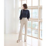 美脚パステルロングスラックス/しわ加工サテンフレアパンツ | by muni:r | 詳細画像24 