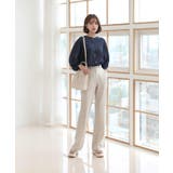 美脚パステルロングスラックス/しわ加工サテンフレアパンツ | by muni:r | 詳細画像25 